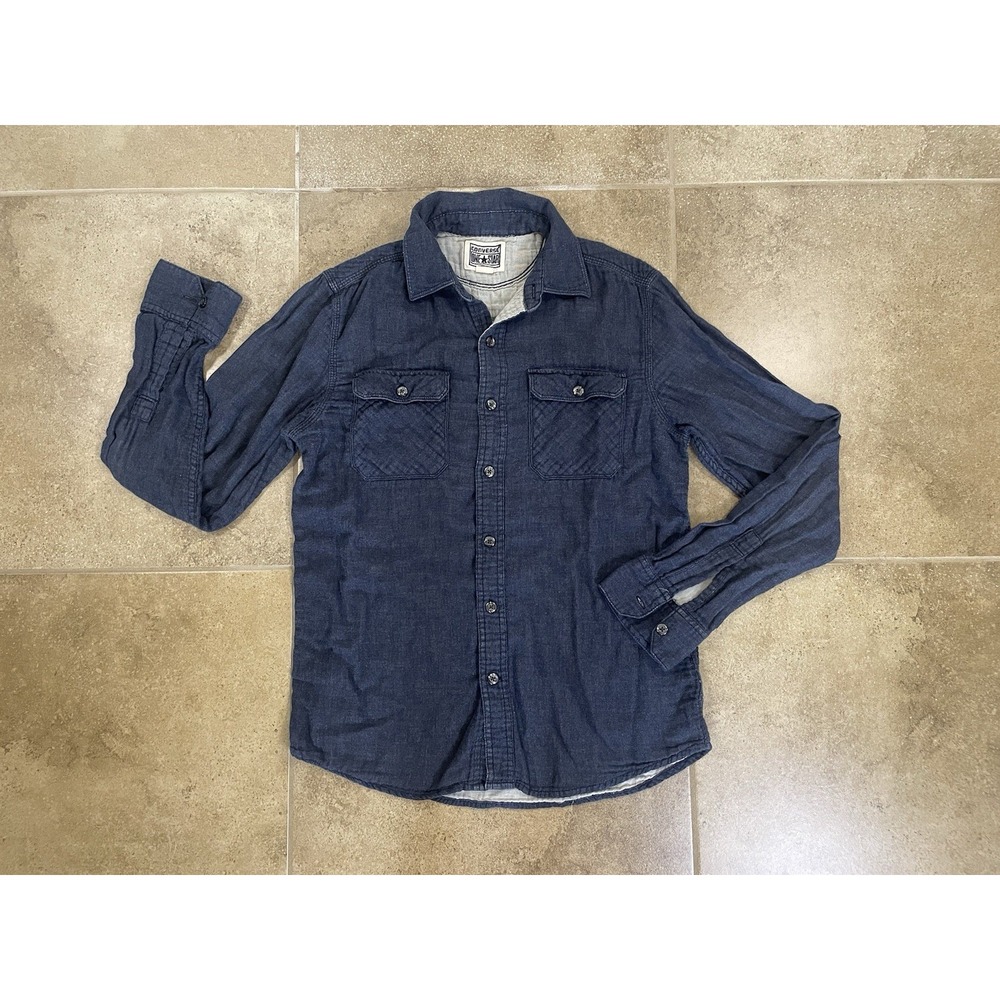 Converse One Star Men's Sz S Small Navy Blue Long Sleeve 100% Cotton - Picture 1 of 8